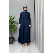 Miss Dalida Düz Renk Rahat Kesim Triko Elbise Lacivert T26K-4009