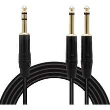 SiHako Magicvoice LD390B 2x 6.3 mm Mono Erkek - 6.3 mm Stereo Erkek 3 Metre Kablo