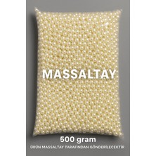 Massaltay 500 Gram Inci Plastik Boncuk – Beyaz Süsleme Boncuğu, Takı ve El Işi Malzemesi