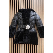 NerKids Kız Çocuk Kemerli Mont