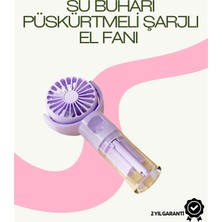 TeknoKapsül Dönen Su Sisli El Fanı – 4 Kademeli Rüzgar Şeffaf Su Haznesi Sessiz Çalışma - TK0027-5UA3F