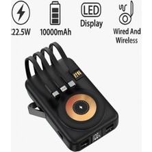 Kılıf House 10000 Mah Magsafe Standlı Powerbank Dahili Kablolu 22.5W Hızlı Şarjlı Powerbank PW-122