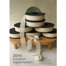 Massaltay Keten Kurdele 2 cm 20 Metre Beyaz – Süsleme ve Dekoratif Aksesuar