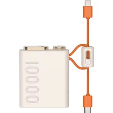 Kılıf House 10000 Mah Powerbank LED Göstergeli Dahili Type-C ve Lightning Kablolu Taşınabilir Şarj Aleti Fp-20