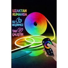 Onerous Rgb Pixel Neon 3 Metre LED Şerit - Rf Uzaktan Kumandalı, Su Geçirmez, Tak-Çalıştır Dekoratif Işık