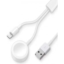 TeknoKapsül AC08 2in1 Kablosuz Şarj Apple Watch 1/2/3/4/5/6/7/8/SE-(5796) - TK0027-5UIMZ8
