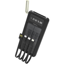 Kılıf House 10000 Mah Powerbank Deprem Solar LED Fenerli Dahili Kablolu Güneş Enerjili Powerbank Pw-59