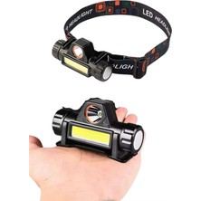 TeknoKapsül Kafa Lambası Çalışma Işığı Süper Parlak Mıknatıslı Lityum Lion Pilli - TK0027-5U9P96