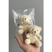 Belirtilmemiş Krem Fiyonk Detaylı Peluş Ayıcık Anahtarlık – Yeni Sezon Çanta ve Anahtar Süsü