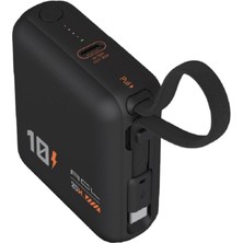 Kılıf House 10000 Mah Powerbank Kendinden Kablolu Type-C Girişli 20W Hızlı Şarjlı Taşınabilir Şarj Aleti PW-137