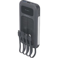 Kılıf House 10000 Mah Powerbank Solar Panelli Güneş Enerjili Dahili Kablolu 22.5W Hızlı Şarj Powerbank PW-133