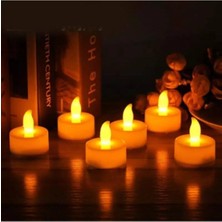 Massaltay LED Mum 10 Adet Ledli Mum Model Işıklı Tealight Mum Pilli – LED Işık – LED Işık – LED Işık