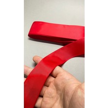 Massaltay Kırmızı Grogren Kurdele 4 cm 5 Metre – Dayanıklı Dekoratif Şerit, Hobi, ve Süsleme Kurdelesi