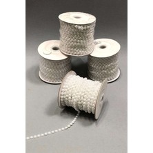 Massaltay Beyaz Sıralı Kesik Inci 6 mm 1 Metre – Boncuk