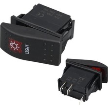 SiHako Lamba Sembollü Işıklı 3 Pinli On-Off 12-24V Marin Switch
