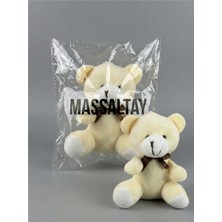 Belirtilmemiş Fiyonklu Krem Ayıcık Anahtarlık Yeni Sezon Sevimli Çanta ve Anahtar Aksesuarı