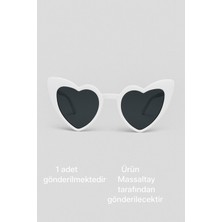 Massaltay Beyaz Kalpli Bride Gelin Damat Gözlüğü – After Parti, Düğün, Kına ve Eğlence Aksesuarı