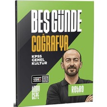 Retro Yayıncılık Kpss Genel Kültür Beş Günde Coğrafya Kamp Kitabı