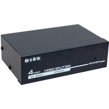 SiHako S-Link SL-2504 4 Port 250 Mhz Monitör Çoklayıcı VGA Splitter Dağıtıcı