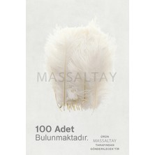 Massaltay 100 Adet Beyaz Kuş Tüyü – Nikah Şekeri, Nişan Yelpaze ve Süsleme Malzemesi