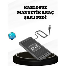 TeknoKapsül 15W Manyetik Kablosuz Şarj Pedi Araç Masa Kullanımına Uygun Qi Şarj Cihazı - TK0027-5UBSY6
