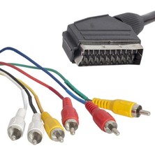 SiHako Scart 6 Rca Stereo Standart 1,5 Metre Kablo