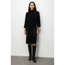 On Triko Kuşaklı Midi Boy Triko Elbise 63315