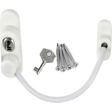 Ankaverse Beyaz Halatlı Anahtarlı Emniyet Kilit (5286)