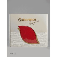 Merinos Elegans Çift Kişilik Battaniye Kırmızı Çiçekli