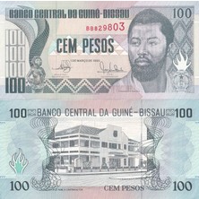 Gine Bissau 1990 Yılı 100 Pesos Yabancı Kağıt Para Çil ( Unc ) Koleksiyon Para