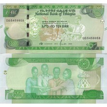 Etiyopya 2020 Yılı 10 Bırr Yabancı Kağıt Para Çil ( Unc ) Koleksiyon Para