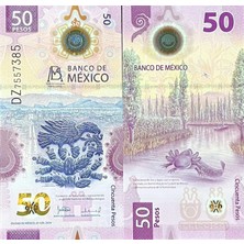 Meksika 2024 Yılı 50 Pesos Hatıra Baskı Polimer Yabancı Kağıt Para Çil ( Unc ) Koleksiyon Para