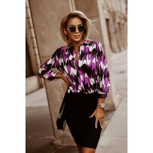 Tiana Metal Düğmeli, Apoletli Kol ve Cep Detay Moskrep Gömlek