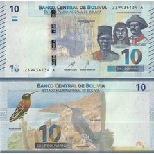 Bolivya 1986 Yılı 10 Dolar Yabancı Kağıt Para Çil ( Unc ) Koleksiyon Para