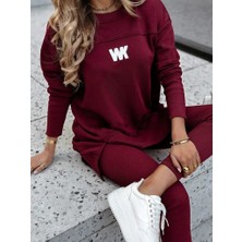 Tiana Kadın Uzun Kollu Bisiklet Yaka Nervurlu Viskon Iki Iplik ve Tayt Pantolon Ikili Takım