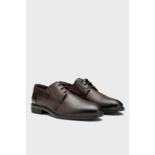 VARNAS Erkek Kahverengi Hakiki Deri Klasik Bağcıklı Ayakkabı- Baron