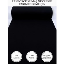 Fabricstown Ranforce Kumaş Nevresim Dikimi Için – %100 Pamuk, 240 cm × 100 Cm, Düz Boyalı