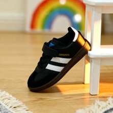 Dodix Çocuk Cırtlı Bağcıklı Süet Detaylı Kaymaz Taban Günlük Spor Ayakkabı Sneaker