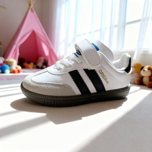 Dodix Çocuk Cırtlı Bağcıklı Süet Detaylı Kaymaz Taban Günlük Spor Ayakkabı Sneaker