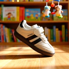 Dodix Çocuk Cırtlı Bağcıklı Süet Detaylı Kaymaz Taban Günlük Spor Ayakkabı Sneaker