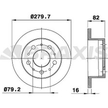 Braxis Arka Fren Dısk Aynası Boxer Jumper Ducato (Tum Modeller) 18Q (16 Jant) 2.0 Hdı 2.2 Hdı 2.8hdı 2.