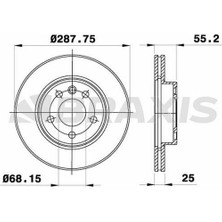 Braxis On Fren Dısk Aynası Havalı Galaxy 1.9tdı / 2.0ı / 2.3 16V / 2.8ı V6 (03 / 1995 04 / 2001)