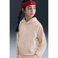 Nike Kid's Kobe Therma Fit Basketball Hoodie Unisex Çocuk Kapüşonlu Sweatshirt Krem