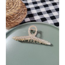 Reborn Design Zirkon Taşlı Zincir Model Gold Renk 11 cm Metal Mandal Toka