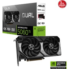 Binbir Göz Bilgisayar Asus DUAL-RTX5060TI-O8G RTX5060TI 8gb Ddr7 128BIT 3xdp/1xhdmı