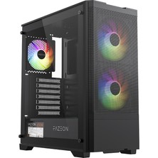 Binbir Göz Bilgisayar Fazeon F16A650BBM 650W 80+ Br 3x Argb Fan Atx 2xusb3.0 Siyah Gamıng Kasa