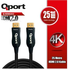 Binbir Göz Bilgisayar Qport Q-HDMI253 HDMI Kablo 25MT Ver2.0 Altın Uçlu 3D 4K