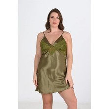 Dodes Dodes Büyük Beden Haki Gecelik 2104