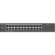 Binbir Göz Bilgisayar Ruıjıe Reyee RG-ES124G-L 24 Port 10/100/1000 Yonetılemez Rack Mount Swıtch Metal Kasa