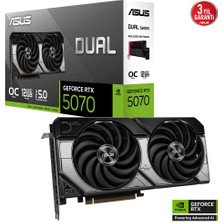 Binbir Göz Bilgisayar Asus DUAL-RTX5070-O12G RTX5070 12GB Gddr7 192BIT 3xdp/1xhdmı